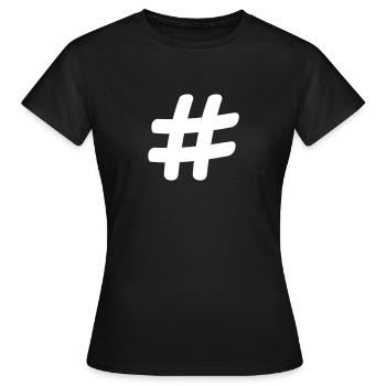 Hashtag - Women's T-Shirt - black - Front - AI Model Female 172 dark (172cm)