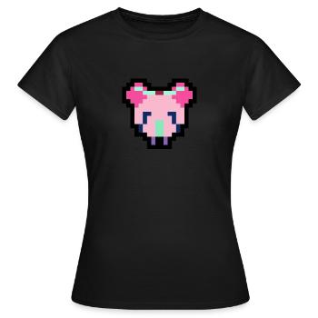 Pixel Maus - Frauen T-Shirt - Schwarz - Vorne - AI Model Female 172 dark (172cm)