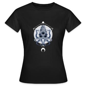 Cthulhu Drittes Auge Lovecraft Necronomicon - Frauen T-Shirt - Schwarz - Vorne - AI Model Female 172 dark (172cm)