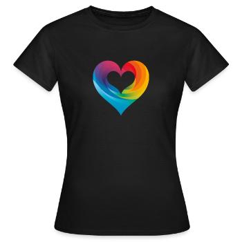 Liebe für LGBTQIA+ Community - Frauen T-Shirt - Schwarz - Vorne - AI Model Female 172 dark (172cm)