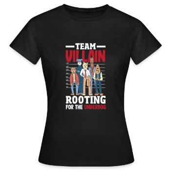 Fascination pour les méchants - Pourquoi Root for - T-shirt Femme - noir - Devant - AI Model Female 172 dark (172cm)