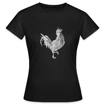 Poulet coq poules poulet poulailler poulailler - T-shirt Femme - noir - Devant - AI Model Female 172 dark (172cm)