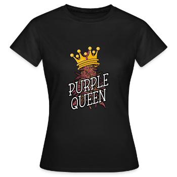 Cannabis Purple Queen - T-shirt Femme - noir - Devant - AI Model Female 172 dark (172cm)