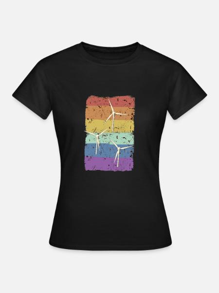 Diverse Windräder (2) - Frauen T-Shirt - Schwarz