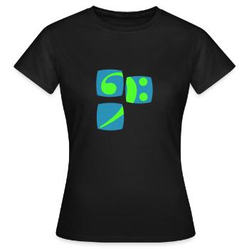 La clé de fa pour les musiciens de notre série - T-shirt Femme - noir - Devant - AI Model Female 172 dark (172cm)