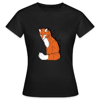 Fuchsfuchs Peintre Cadeau - T-shirt Femme - noir - Devant - AI Model Female 172 dark (172cm)