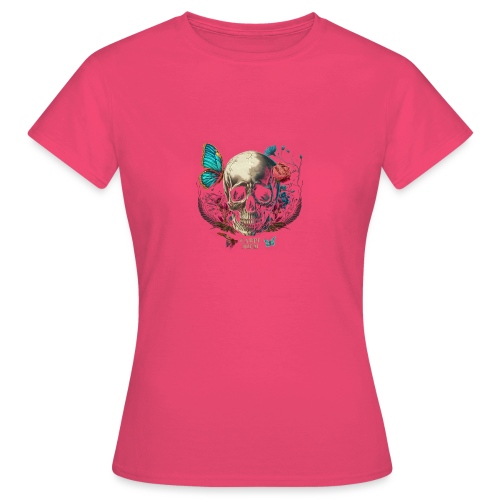 carpe diem - Totenkopf, Schmetterling, Blumen - Frauen T-Shirt