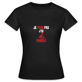 Ich kann nicht paddeln - Frauen T-Shirt - Schwarz - Vorne - AI Model Female 172 dark (172cm)