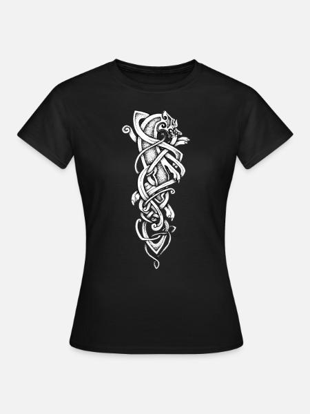 Dotwork Wolf - Women's T-Shirt - black