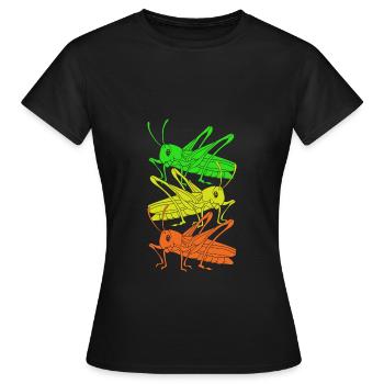 Sauterelle - T-shirt Femme - noir - Devant - AI Model Female 172 dark (172cm)