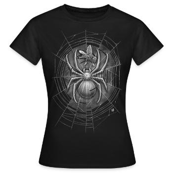 Spider Web - Frauen T-Shirt - Schwarz - Vorne - AI Model Female 172 dark (172cm)