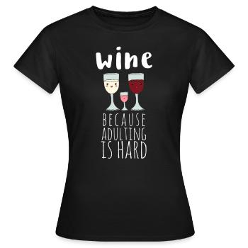 Wein Weinliebhaber Winzer Weinprobe Weinrebe - Frauen T-Shirt - Schwarz - Vorne - AI Model Female 172 dark (172cm)