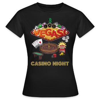 Casino Vegas Poker Blackjack Roulette Jeux d'argent - T-shirt Femme - noir - Devant - AI Model Female 172 dark (172cm)