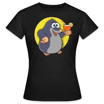 Maulwurf - Frauen T-Shirt - Schwarz - Vorne - AI Model Female 172 dark (172cm)