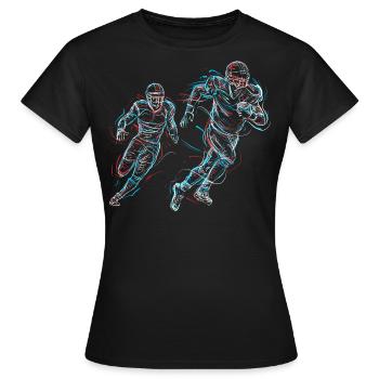 Football Football américain - T-shirt Femme - noir - Devant - AI Model Female 172 dark (172cm)
