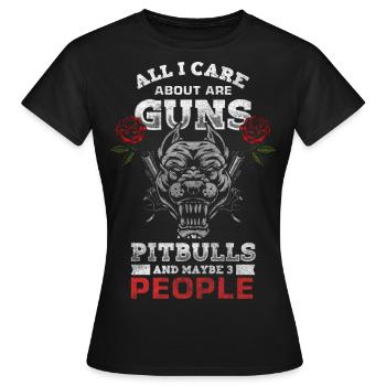 Chien de combat propriétaire de chien chien ami - T-shirt Femme - noir - Devant - AI Model Female 172 dark (172cm)