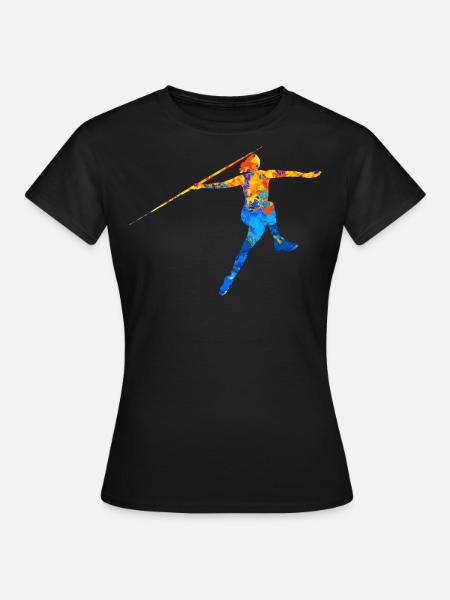 Speerwerfen Speerwurf Leichtathletik - Frauen T-Shirt - Schwarz