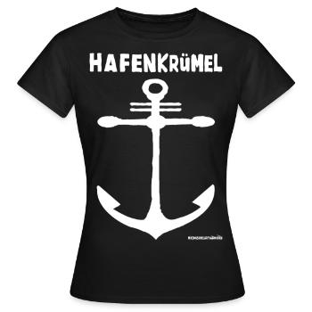 Hafen Küstenkind ... Miesmuschelartwuermchen - Frauen T-Shirt - Schwarz - Vorne - AI Model Female 172 dark (172cm)