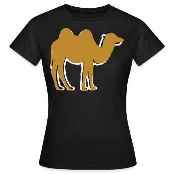 Dromedary Gift Idea Animal Desert Sahara - Women's T-Shirt - black - Front - AI Model Female 172 dark (172cm)