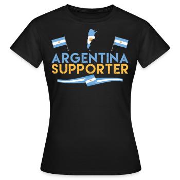 fan de Argentina supporter. Supporter d'argentine. - T-shirt Femme - noir - Devant - AI Model Female 172 dark (172cm)