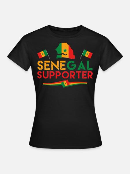 Fan the Lions of Teranga. Supporter of Senegal. - Women's T-Shirt - black