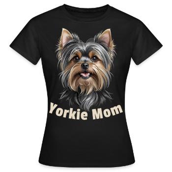 Yorkie Mom - Women's T-Shirt - black - Front - AI Model Female 172 dark (172cm)