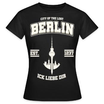 La Cité des Perdus - T-shirt Femme - noir - Devant - AI Model Female 172 dark (172cm)
