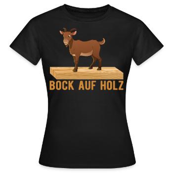Bock sur bois charpentier charpentier charpentier - T-shirt Femme - noir - Devant - AI Model Female 172 dark (172cm)