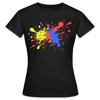 Colorful Splashes Gift Idea Funny - Women's T-Shirt - black - Front - AI Model Female 172 dark (172cm)