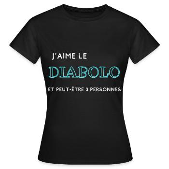 Cadeau humour diabolo cirque passion drôle - T-shirt Femme - noir - Devant - AI Model Female 172 dark (172cm)