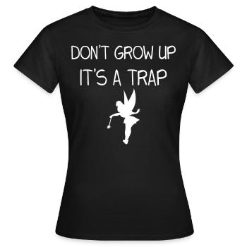 grandir - T-shirt Femme - noir - Devant - AI Model Female 172 dark (172cm)