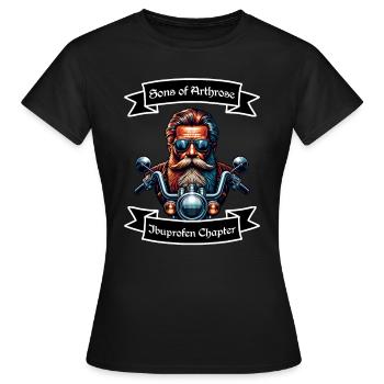 Sons of Arthrose - Ibuprofen Chapter - Frauen T-Shirt - Schwarz - Vorne - AI Model Female 172 dark (172cm)