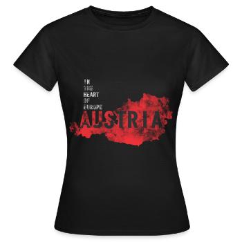 Autriche - T-shirt Femme - noir - Devant - AI Model Female 172 dark (172cm)