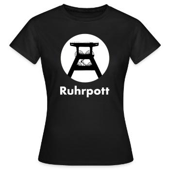 Ruhrpott - Frauen T-Shirt - Schwarz - Vorne - AI Model Female 172 dark (172cm)