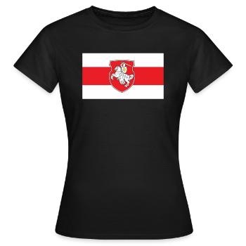 Belarus Belarus Pagonya Flag - Women's T-Shirt - black - Front - AI Model Female 172 dark (172cm)