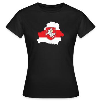 Belarus Pagonya flag, Pagonia Belarus - Women's T-Shirt - black - Front - AI Model Female 172 dark (172cm)