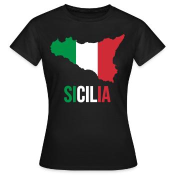 MINCHIA CHE BELLA PALERMO Sicilia - Women's T-Shirt - black - Front - AI Model Female 172 dark (172cm)