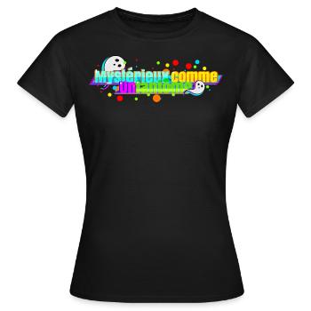 Mystérieux comme un fantôme - T-shirt Femme - noir - Devant - AI Model Female 172 dark (172cm)