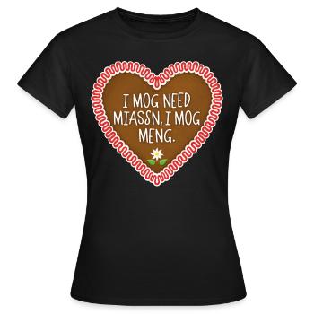I Mog Need Lebkuchenherz - Frauen T-Shirt - Schwarz - Vorne - AI Model Female 172 dark (172cm)
