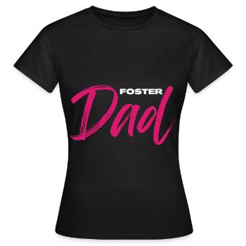 Foster Dad Bonus Dad Gift For Awesome Foster Dad - Women's T-Shirt - black - Front - AI Model Female 172 dark (172cm)