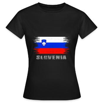 Slovénie - T-shirt Femme - noir - Devant - AI Model Female 172 dark (172cm)