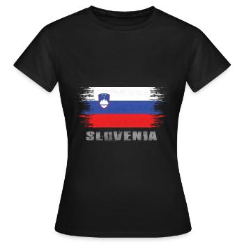 Slovenia - Women's T-Shirt - black - Front - AI Model Female 172 dark (172cm)