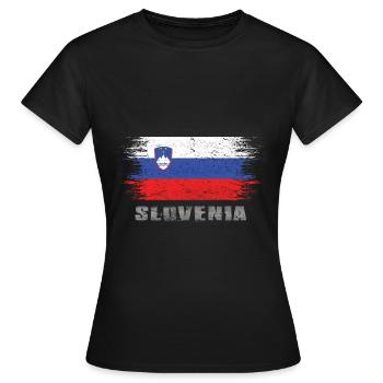 Slovenia - Women's T-Shirt - black - Front - AI Model Female 172 dark (172cm)