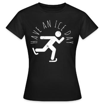 Skating Pun - Women's T-Shirt - black - Front - AI Model Female 172 dark (172cm)