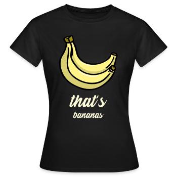 banane - T-shirt Femme - noir - Devant - AI Model Female 172 dark (172cm)