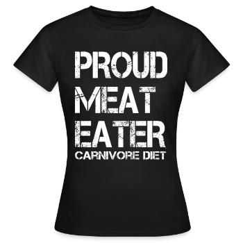 carnivore diet - T-shirt Femme - noir - Devant - AI Model Female 172 dark (172cm)