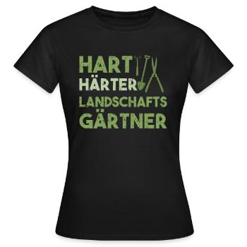 Hart Härter Landschaftsgärtner - Frauen T-Shirt - Schwarz - Vorne - AI Model Female 172 dark (172cm)