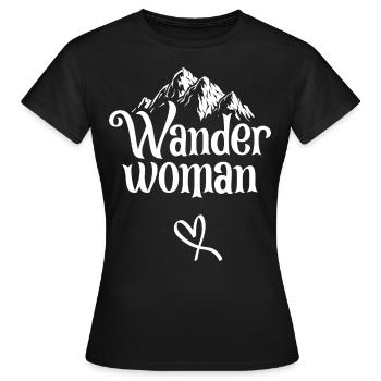 Wander woman - T-shirt Femme - noir - Devant - AI Model Female 172 dark (172cm)