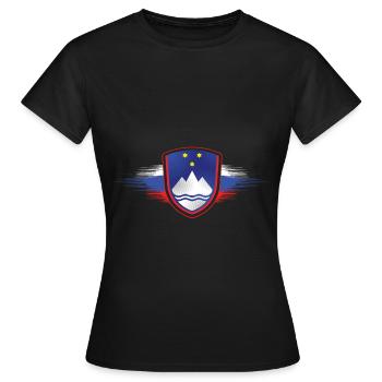 Slovenia - Women's T-Shirt - black - Front - AI Model Female 172 dark (172cm)