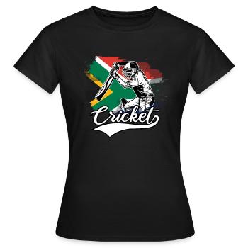 Cricket Cricket Cricket Suedafrika - Frauen T-Shirt - Schwarz - Vorne - AI Model Female 172 dark (172cm)